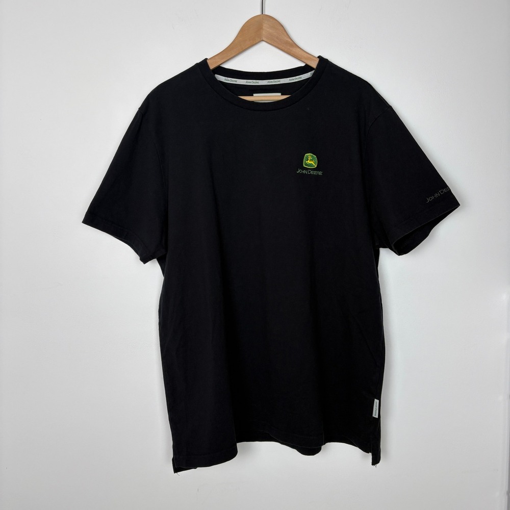 John Deere Mens Embroidered Logo Short Sleeve T Shirt Size XL Outdoor Americana